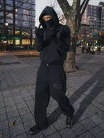 Bottega Desires Black Tech Suit Wear model